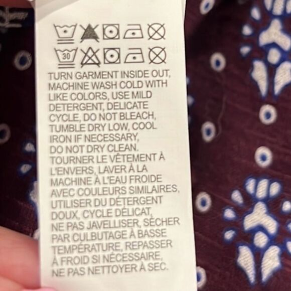 Lucky Brand purple boho peasant blouse size 2X - Picture 8 of 8